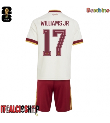 Spagna Nico Williams #17 Seconda Maglia Bambino Mondiali 2026 Manica Corta (+ Pantaloni corti)